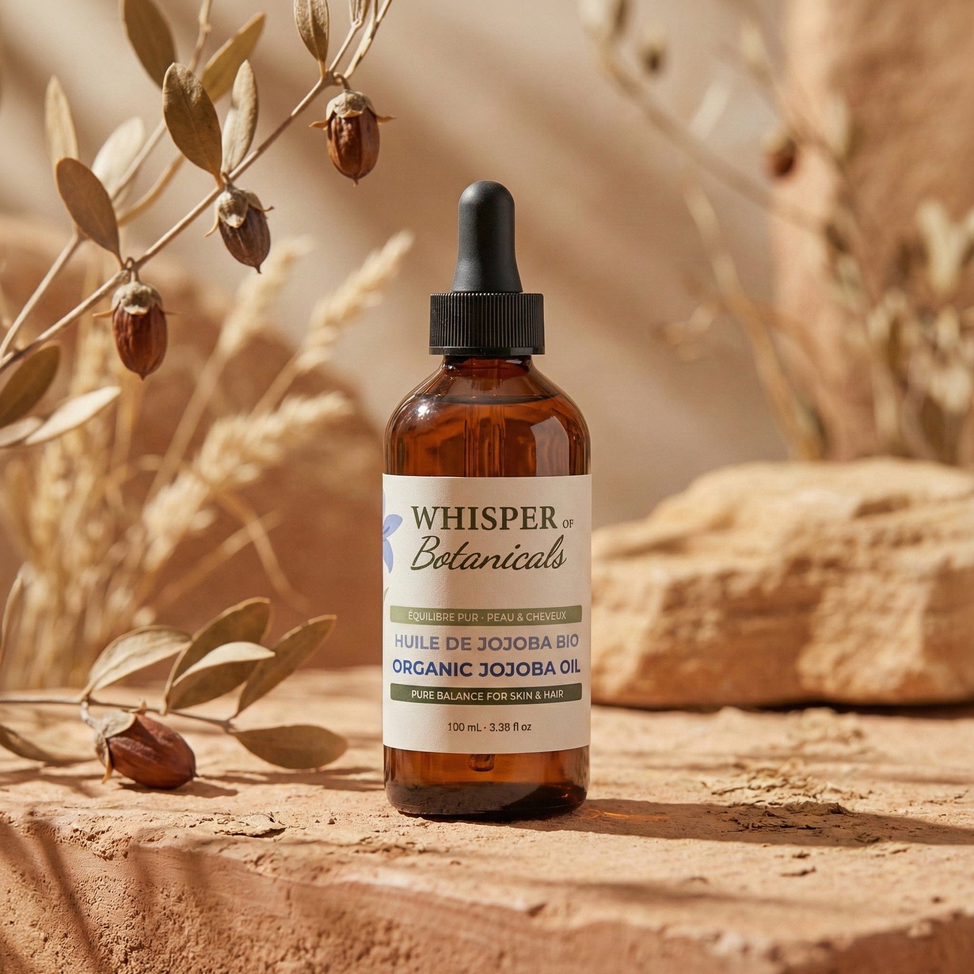 Whisper of Botanicals - Organic Jojoba Oil - 100 mL (3.38 fl oz)
